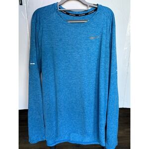 Nike Running Dri-FIT Shirt Mens Large Blue Excellent Long Sleeve DD4754-435